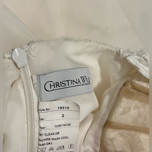 Christina Wu Exclusive Collection Dress Ivory - Picture 5 of 5